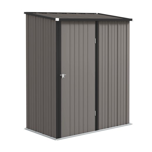 Mandrake Garden Storage Shed 161.5cm x 94.5cm x 196cm Light Grey