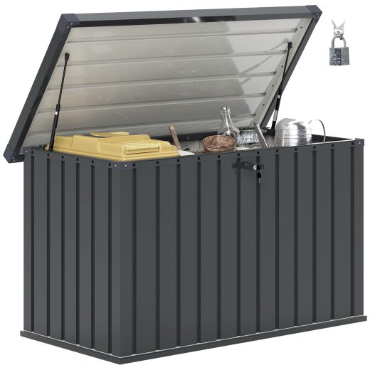 Sumac Outdoor Storage Box 124W x 66D x 72H cm Dark Grey