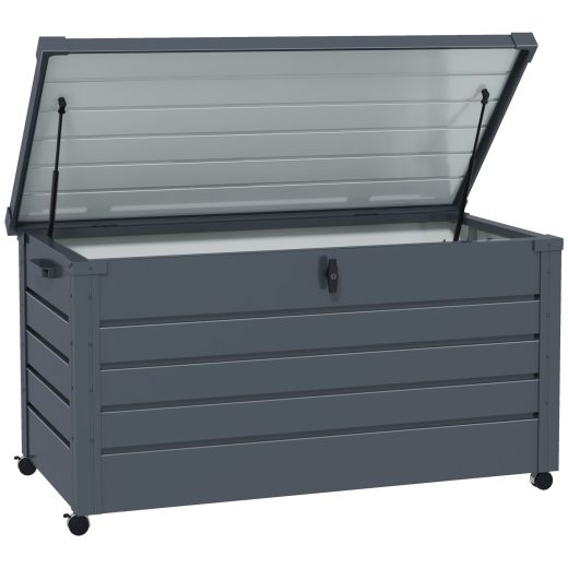 Tamarisk Garden Storage Box Galvanised Steel 311L Dark Grey