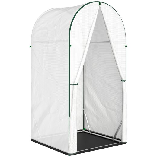 Filbert Portable Mini Greenhouse with Roll-Up Door White